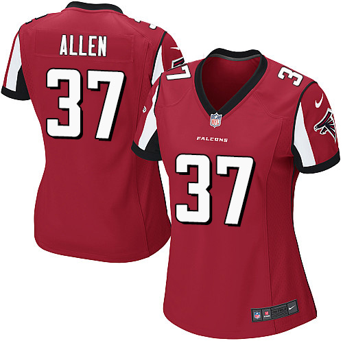 Women's Game Ricardo Allen Nike Jersey Red Home - #37 NFL Atlanta Falcons